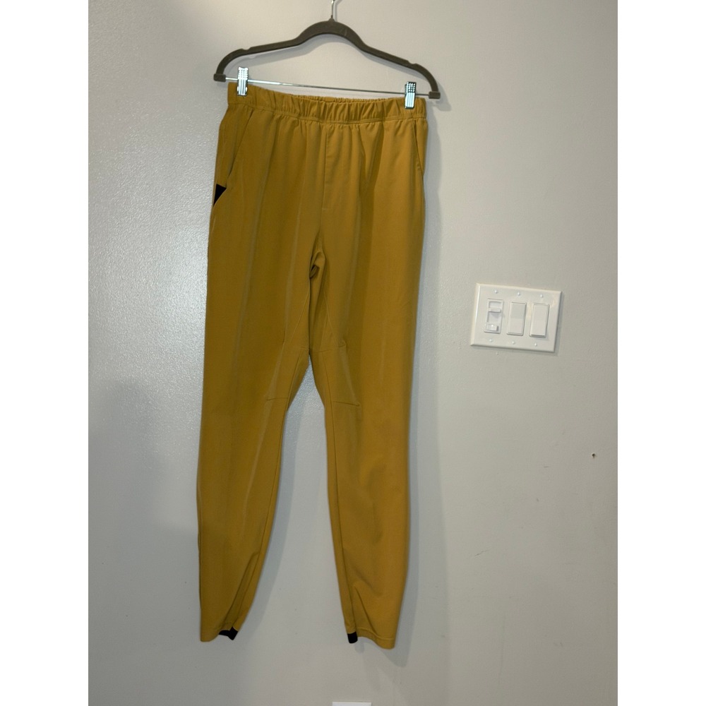 Adidas Mens Tapered Training Joggers Mustard Yellow Gold Athleisure Fitness S